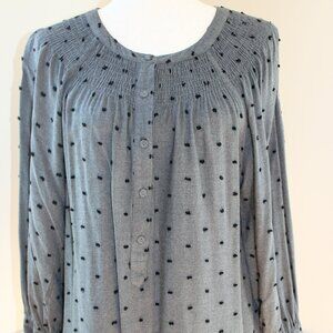 LOFT Women's Long Sleeve Button Front Blouse Size M